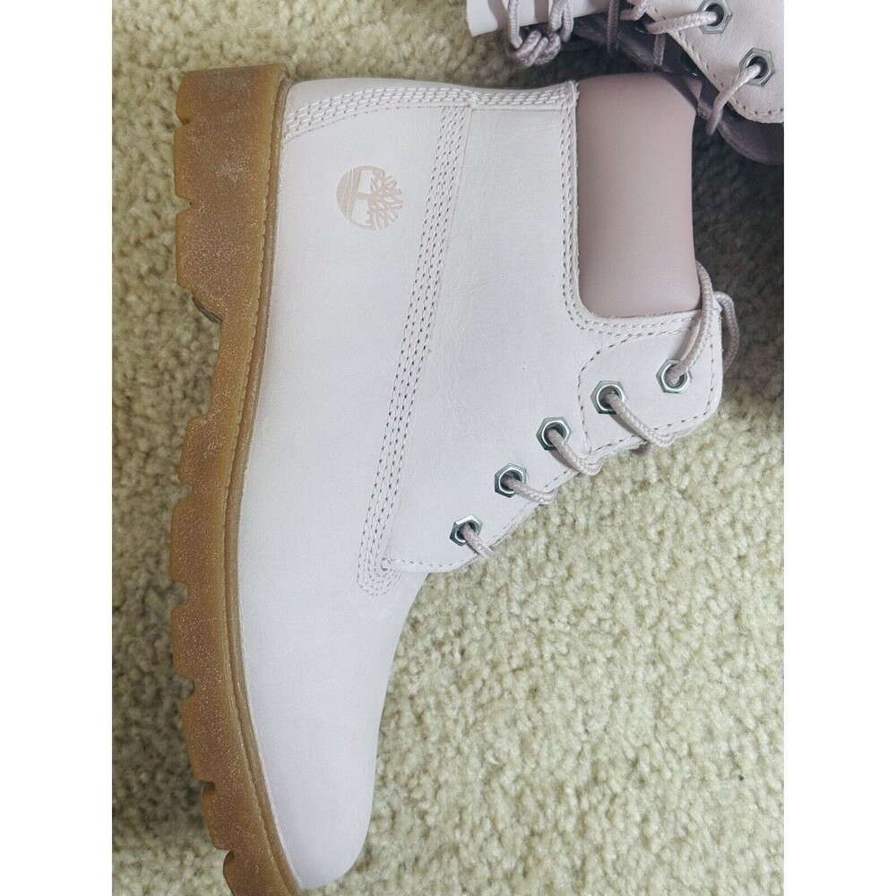 New Timberland Big Girls 6" Classic Water Resistant Boots Sz 2.5 in Light Pink - Picture 6 of 11